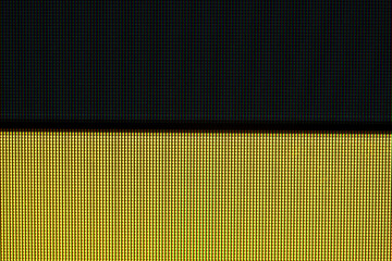 Black and yellow stripes, lines, LCD TV computer screen monitor pixels extreme closeup detail,...