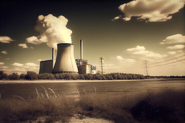 Generative AI render of a nuclear power plant