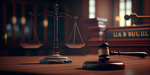 scales of justice and gavel,Generative AI