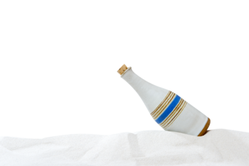 Close up view of soccer ball on summer sandy beach