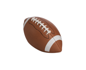 New American football ball isolated on white. Sport theme poster, greeting cards, headers, website and app