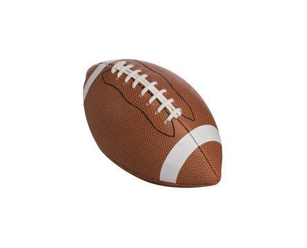 New American football ball isolated on white. Sport theme poster, greeting cards, headers, website and app