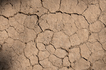 Wall texture soil dry crack pattern of drought lack of water of nature brown old broken background.