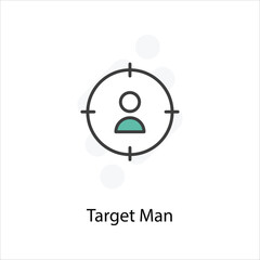 Target Man icon vector stock