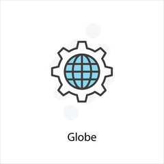 Globe icon vector stock