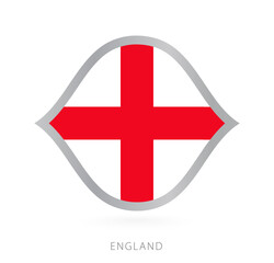 Fototapeta premium England national team flag in style for international basketball competitions.