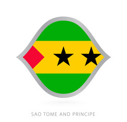 Sao Tome and Principe national team flag in style for international basketball competitions.