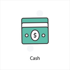 Cash icon vector stock