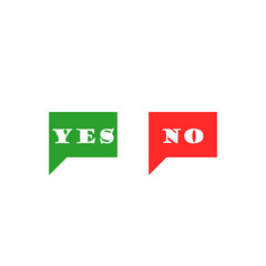 Selection button yes and no icon isolated on white background