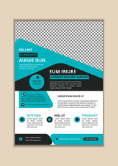 Creative Corporate Business Flyer Template, A4 Size with Bleed Vector design.