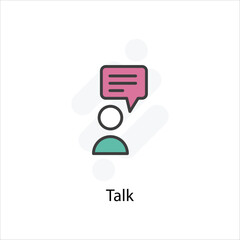 Talk icon vector stock