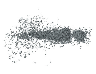 Concrete rock debris isolated transparent background 3d rendering