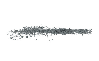 Fototapeta na wymiar Concrete rock debris isolated transparent background 3d rendering