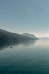 lake and mountains