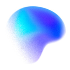 Gradient abstract grainy trendy shape.