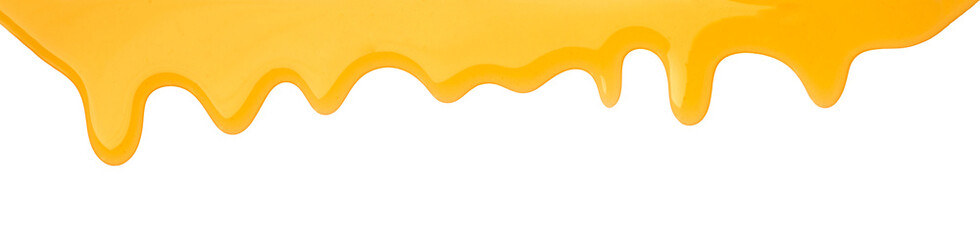 Sweet honey isolated on white background top view copy space