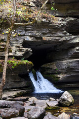 Cave at Blanchard Springs has Waterfall