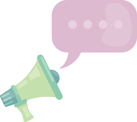 Megaphone icon. Flat illustration of megaphone icon for web design