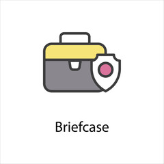 Briefcase icon vector stock