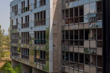 Obraz premium Unfinished hospital building in Zagreb, Croatia