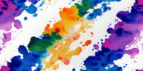 Flowing Watercolor Texture Background - Abstract Artistic Pattern with Vibrant Colors and Paint Strokes (created with Generative AI)