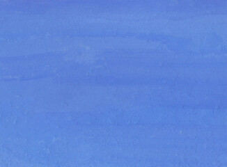 Texture of wet paper covered with horizontal strokes of blue gouache