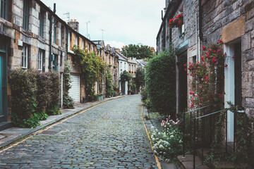 Eine Straße in Edinburgh in Schottland