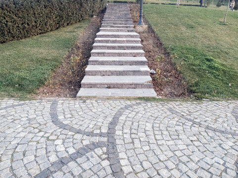 Landstairs in Nature, Natural Condition