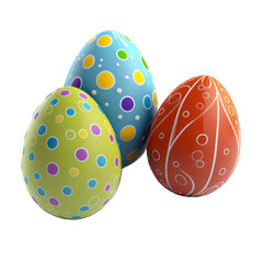 Colourful easter eggs. Generative AI.