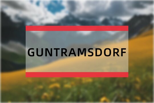Guntramsdorf: Der Name der österreisischen Stadt Guntramsdorf im Bundesland Niederösterreich