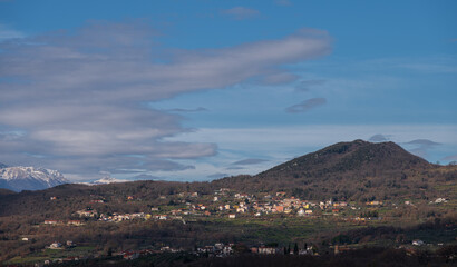 Molise, Italy.  Spectacular winter panorama.