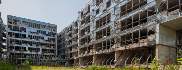 Unfinished hospital building in Zagreb, Croatia