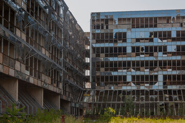 Unfinished hospital building in Zagreb, Croatia