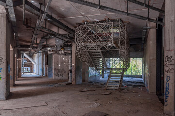 Unfinished hospital building in Zagreb, Croatia