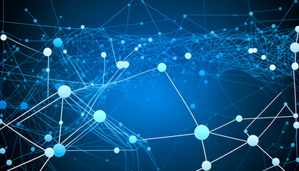 AI Generative illustration of a Creative Photo of The Web of Connecting for Success, The Abstract Concept of Social Network Marketing