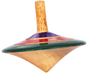 Traditional wooden spinning top of Indian subcontinent