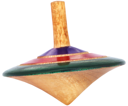 Traditional wooden spinning top of Indian subcontinent