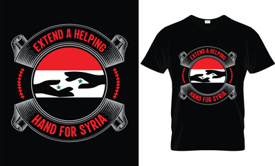 Extend a helping hand for Syria t shirt design