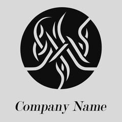 Creative minimalist logo with restrained design, Scandinavian style, runes,black and white, logo for business, companies, stores, websites, mobile applications
