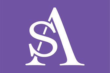 Minimal Innovative Initial AS logo and SA logo. Letter AS SA creative elegant Monogram. Premium Business logo icon.