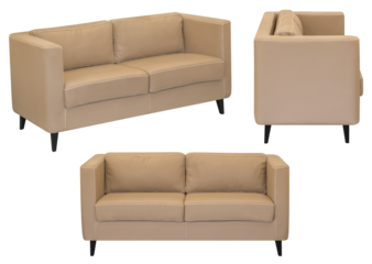 Sofa for the office or at home. Isolated from the background. In different angles. Interior element