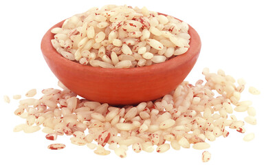 Brown rice in a pottery