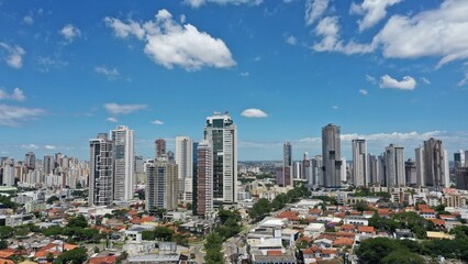 Fototapeta na wymiar Wonderful panoramic view of Marista Neighborhood in the heart of Goiania in March, 2023. Goiania, Goias, Brazil 