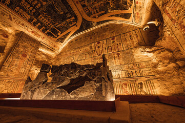 Tomb of Ramses IV in Valley of the Kings, Egypt - obrazy, fototapety, plakaty