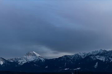 Evening Austrian Alps Karawanken
