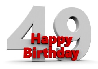 Happy Birthday with big number