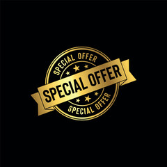 Special Offer Golden Stamp Seal Vector Template