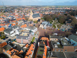 City centre of Den Burg on the Dutch island of Texel