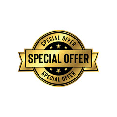 Special Offer Golden Stamp Seal Vector Template