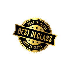Best in Class Golden Stamp Seal Vector Template